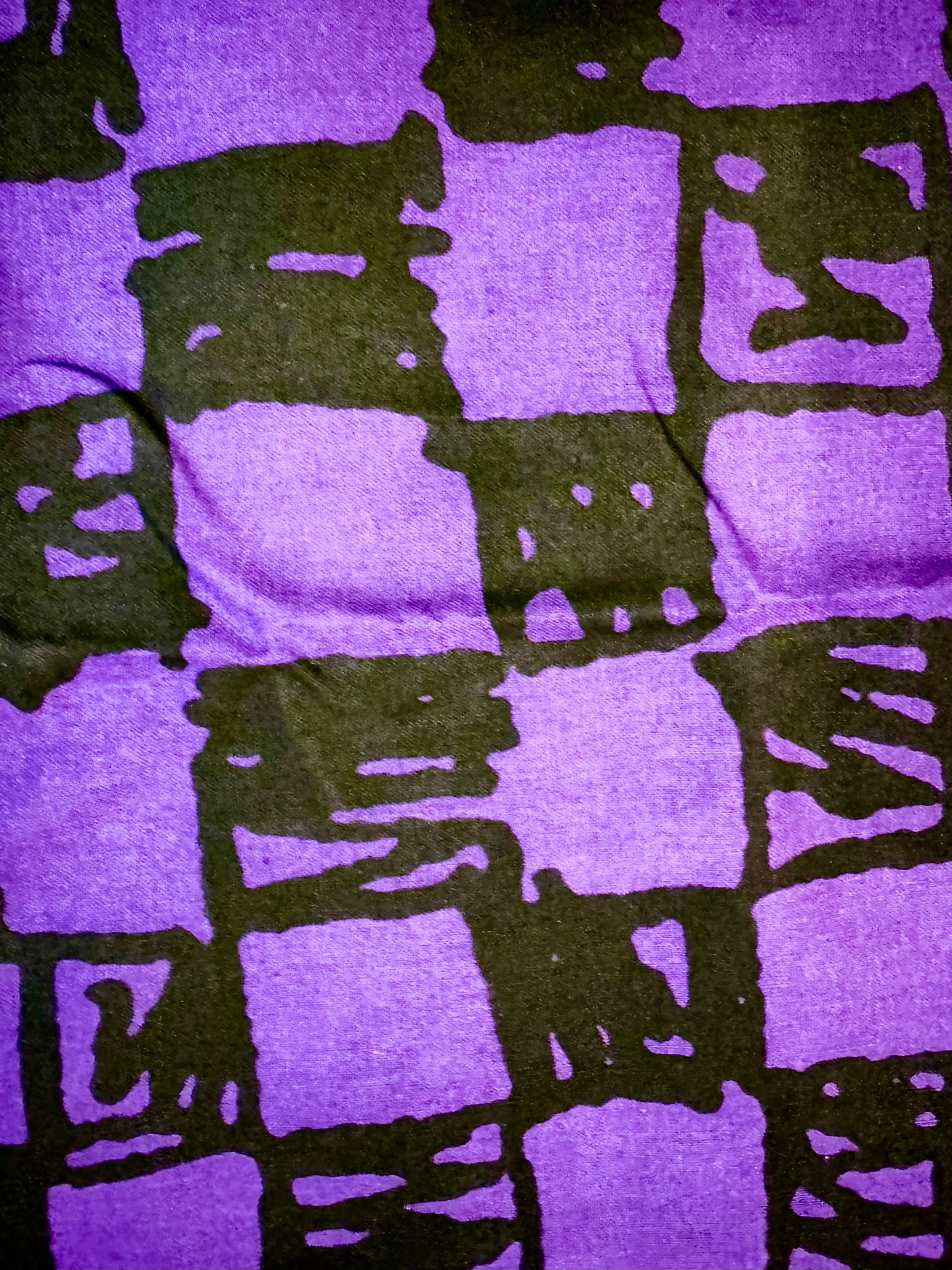 CHECKER BANDANA IN PURPLE OR BROWN