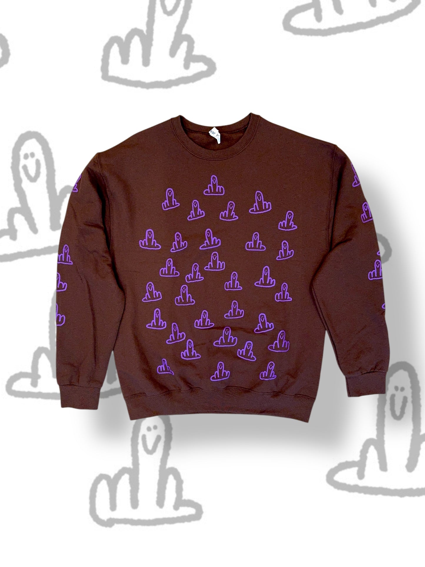 HAPPY FU CREWNECK CHOCOLATE