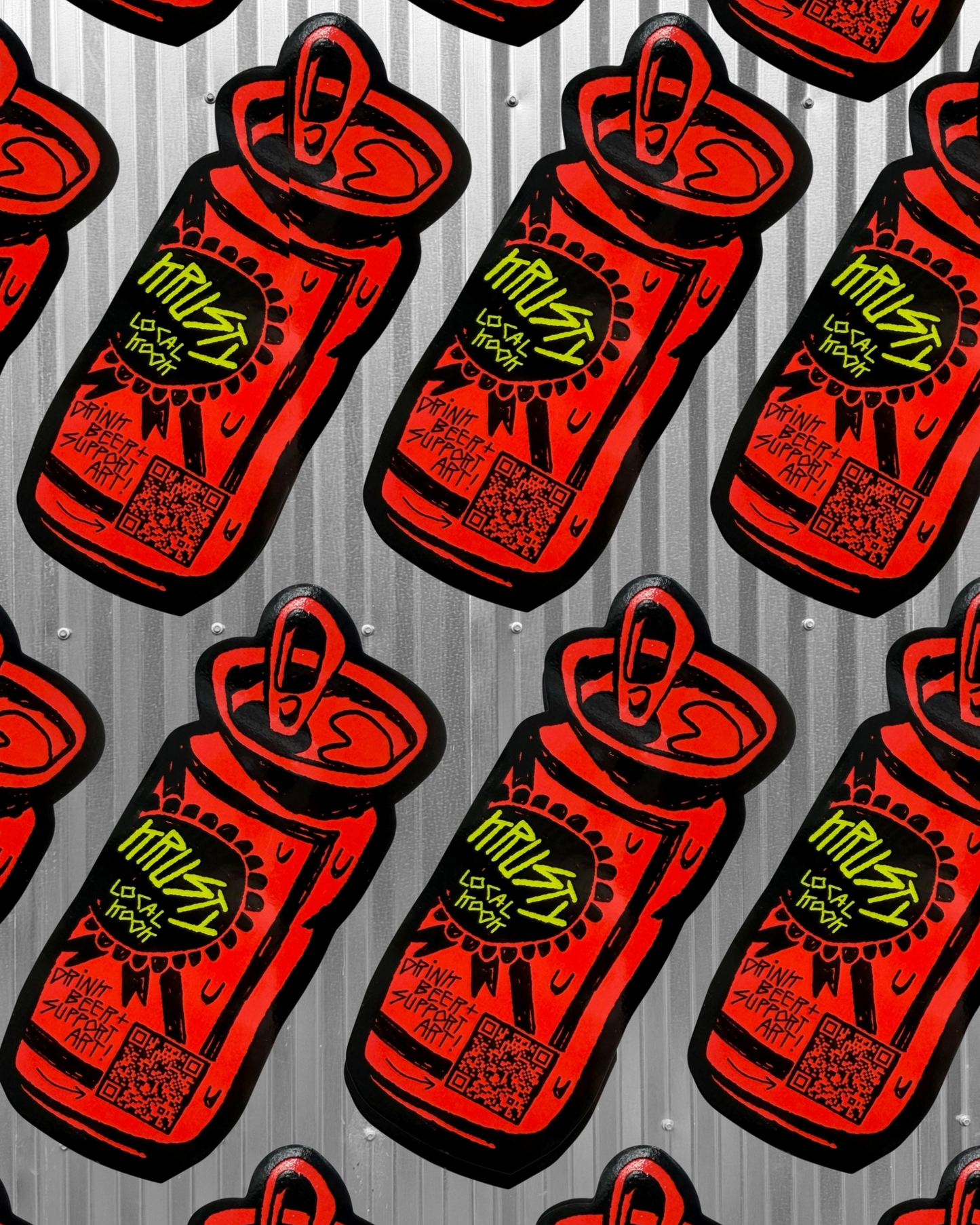 KRUSTY RED BEER CAN STICKER
