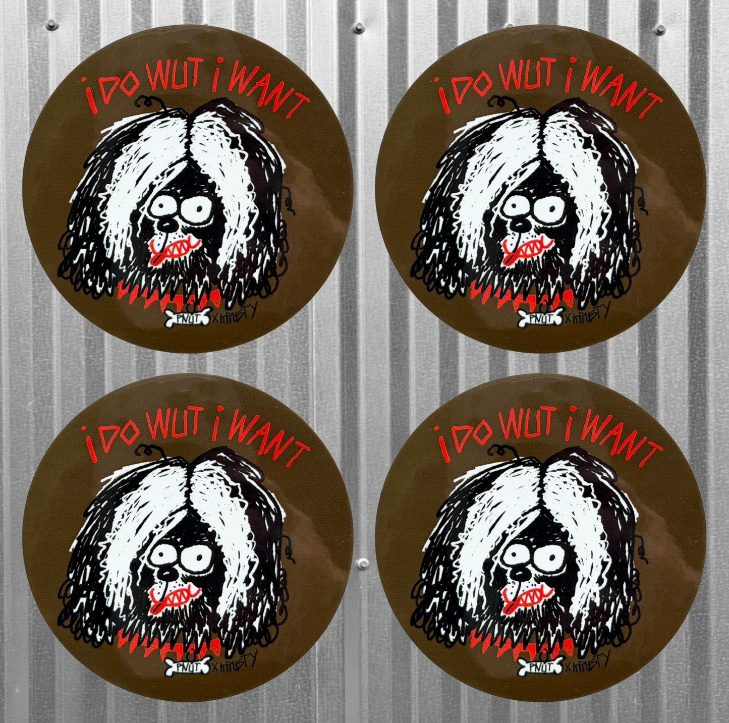 I DO WUT I WANT PNUT STICKER