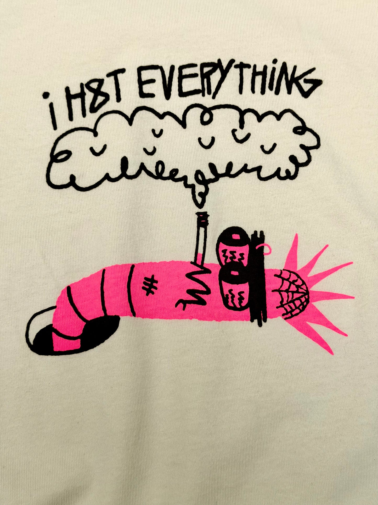 I H8T EVERYTHING WORM TEE