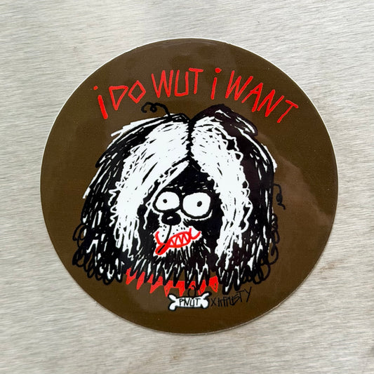 I DO WUT I WANT PNUT STICKER