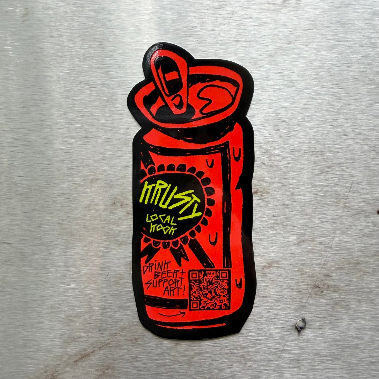 KRUSTY RED BEER CAN STICKER