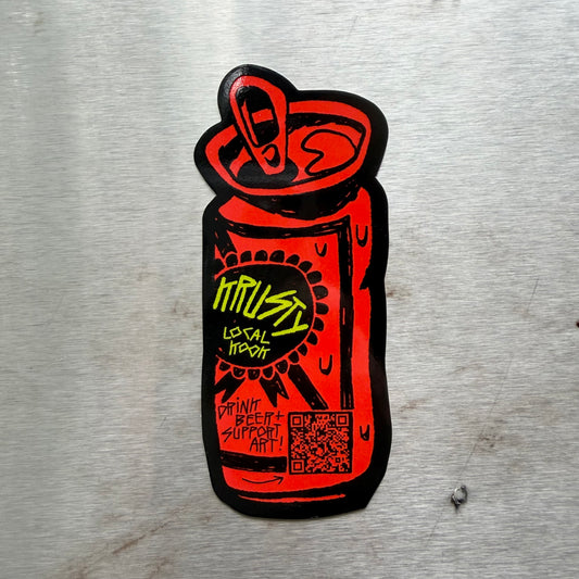 KRUSTY RED BEER CAN STICKER