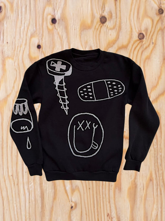 BIG SKETCHY ART CREW NECK