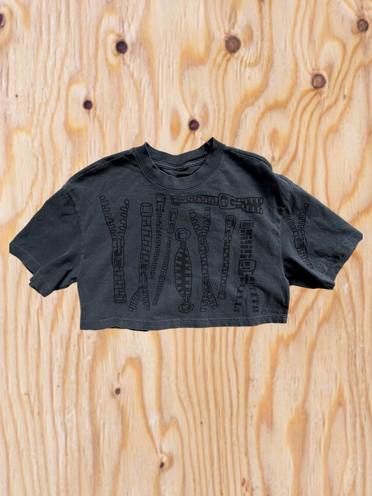 ZIPPER CROP TEE