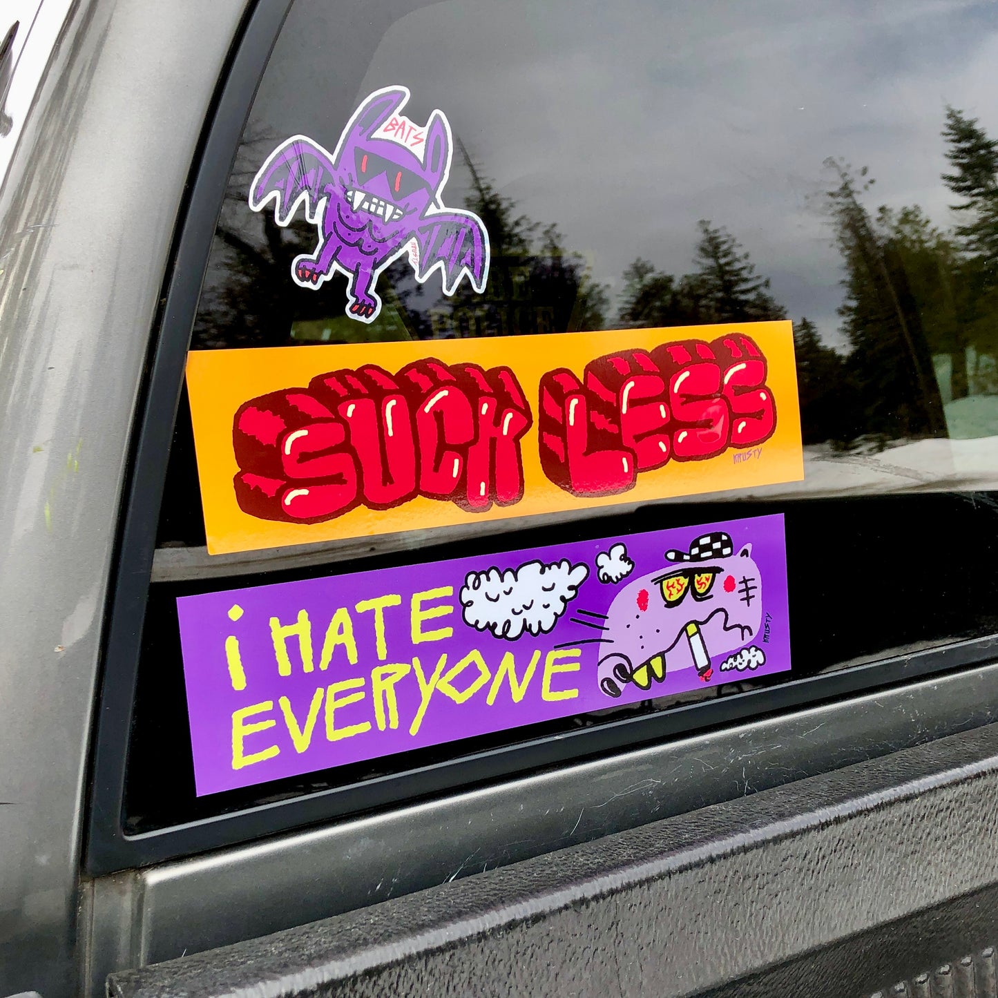 I HATE EVERYONE BUMPER STICKER